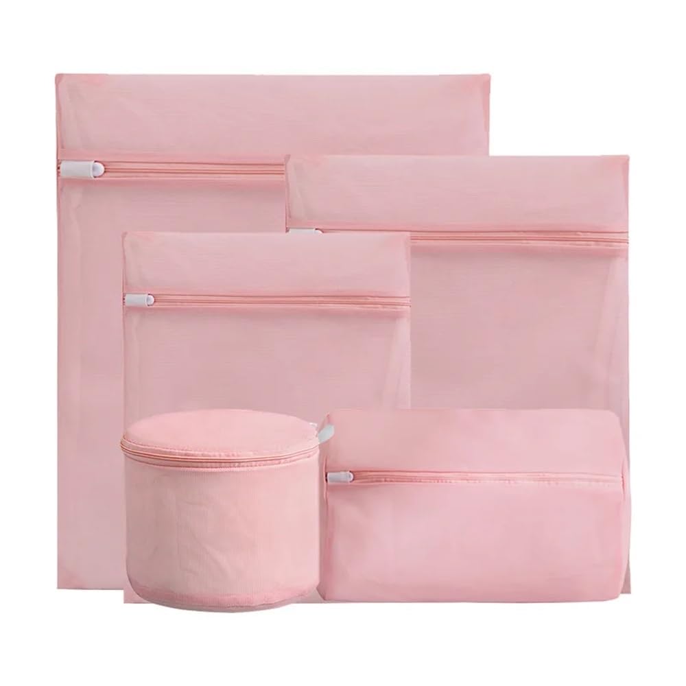 Wäschenetzbeutel mit Reißverschluss, Wäschenetz-Set, 5-teilig, verschiedene Größen, for Feinwäsche, Reisewäsche(5pcs)