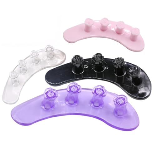 VALICLUD Rose Silicone Toe Separator Nail Art Finger Spacers Nail Polish Toe Separator Kit Finger Dividers Random Color