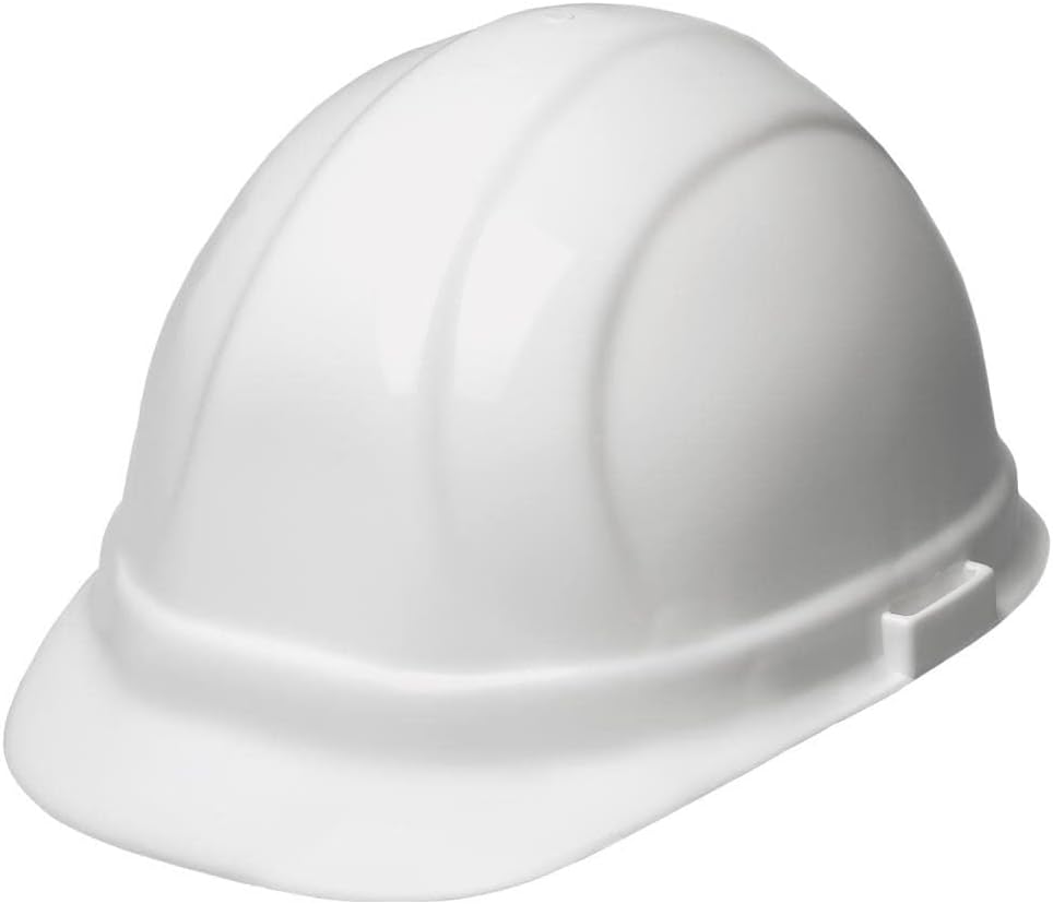 Bon Tool ERB 19951 Omega II Cap Style Hard Hat with Ratchet Adjustment, White,Standard