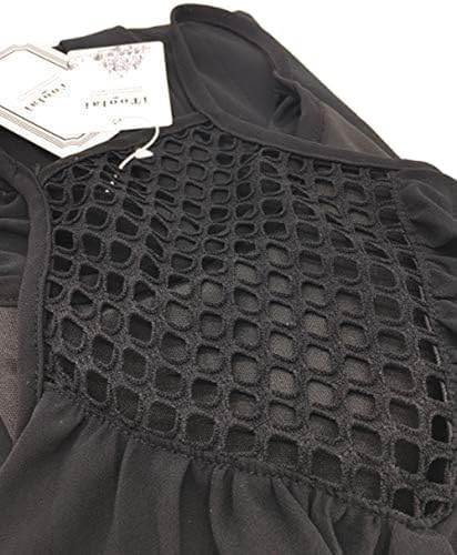 Image of Women's Summer Casual Sundress Chiffon Sleeveless Tank Beach Shift Dress (XS, Black)