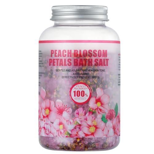 Bath Salts for Soaking Bathing,Spa Luxetique Epsom Salts Gifts Set for Women,Peach Blossom Bath Salts(17.6oz)