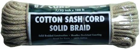Rope King CSC-7100 Cotton Sash Cord #7 - 7/32 inch x 100 feet
