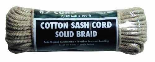 Rope King CSC-7100 Cotton Sash Cord #7-7/32 inch x 100 feet