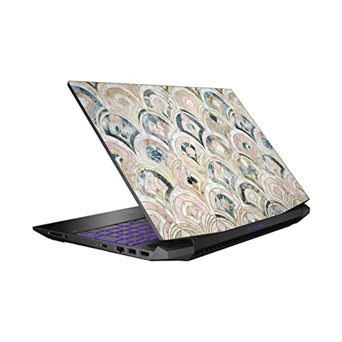 Autocollant HP Pavilion 15.6 marbre pastel pour un bureau élégant au quotidien