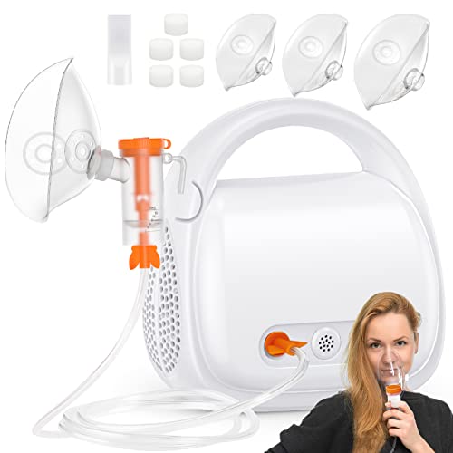 Compressor Nebulizer Machine for Kid and Adult,Jet Nebulizer, Nebulizer Machine with Hose, Mask and Mouthpiece, Desktop Nebulizer Machine for Home Use