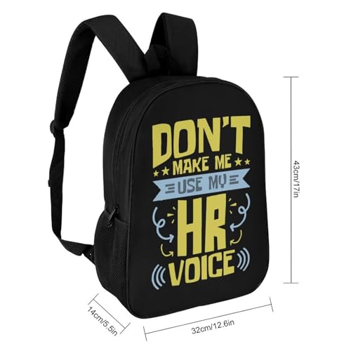Human Resources HR Voice Unisex Backpack Lightweight Back Pack Laptop Bag Travel College Daypack with Pockets 17 Inch2