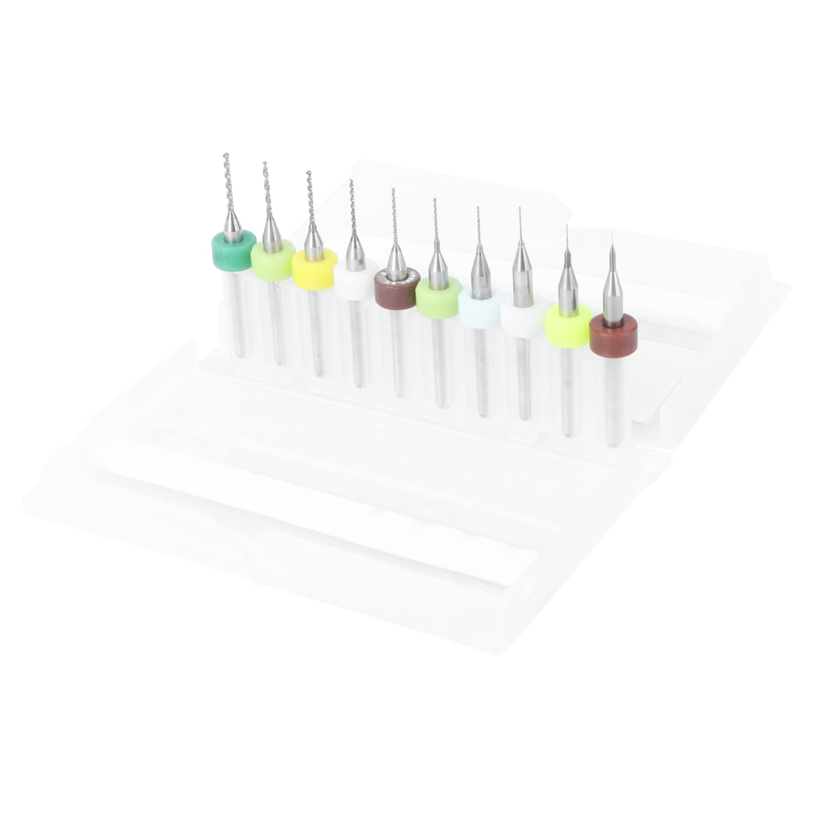 SEWACC 10Pcs Micro Drill Bits Set Tungsten Carbide PCB Circuit Board Engraving Tools for CNC Rotary Tool Jewelry Making Precision Parts Processing