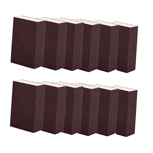 FELTECHELECTR 12pièces Bloc Éponge De Ponçage pour Nettoyage Cuisine Lot de Éponges Abrasives Lavables pour Ustensiles