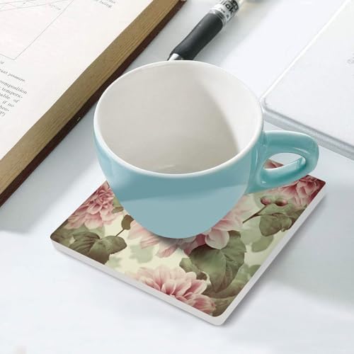 Dessous de verre réutilisable imprimé floral lavable pour table basse