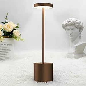 Lampara de Mesa LED Recargable, Hapfish 5000mAh Lamparas Escritorio por USB con Bateria, Luz Inalambrica Portatil a Regulable Pilas, Para Exterior, Terraza, Mesilla, Restaurante, Jardin, Cocina