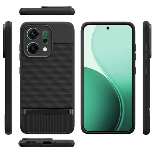 Image of Shockproof Case for Oppo Reno14 5G | Full Camera Protection | TPU Flexible Back Cover for Oppo Reno14 5G (Matte Black)