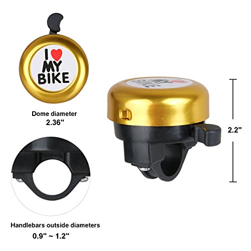 Dunchaty Yellow I Like My Bike Bell - Bicycle Bell - Loud Aluminum Bike Horn Ring Mini Bike Accessories For Adults Men Women Kids Girls Boys Bikes #TOP6