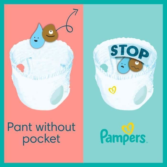 Pampers Pieluchy dziecięce rozmiar 4 (9-15 kg) Premium Protection, Maxi, 18 pieluszek majtkowych, Single PACK, z woreczkiem zabezpieczającym i stoperem
