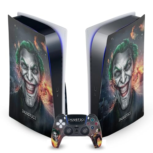 Autocollant de Jeu Peau Vinyle PS5 Disc Manette Injustice Joker Art Clé