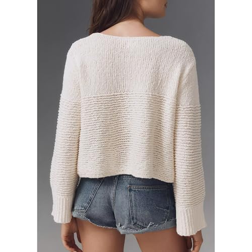 Hixiaohe Lightweight Sweater for Women Casual Boat Neck Sweaters Long Sleeve Knit Tops Fashion Outfits Cute Pullover Clothes2