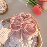 Cute Bow Claw Clip Candy Color Crab Hair Clip Sweet Hair Claw Hair Accessories For Women（Pink）