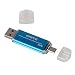 Onite 2 in 1 Multi-Function Micro USB Flash Drive (32G, Blue)