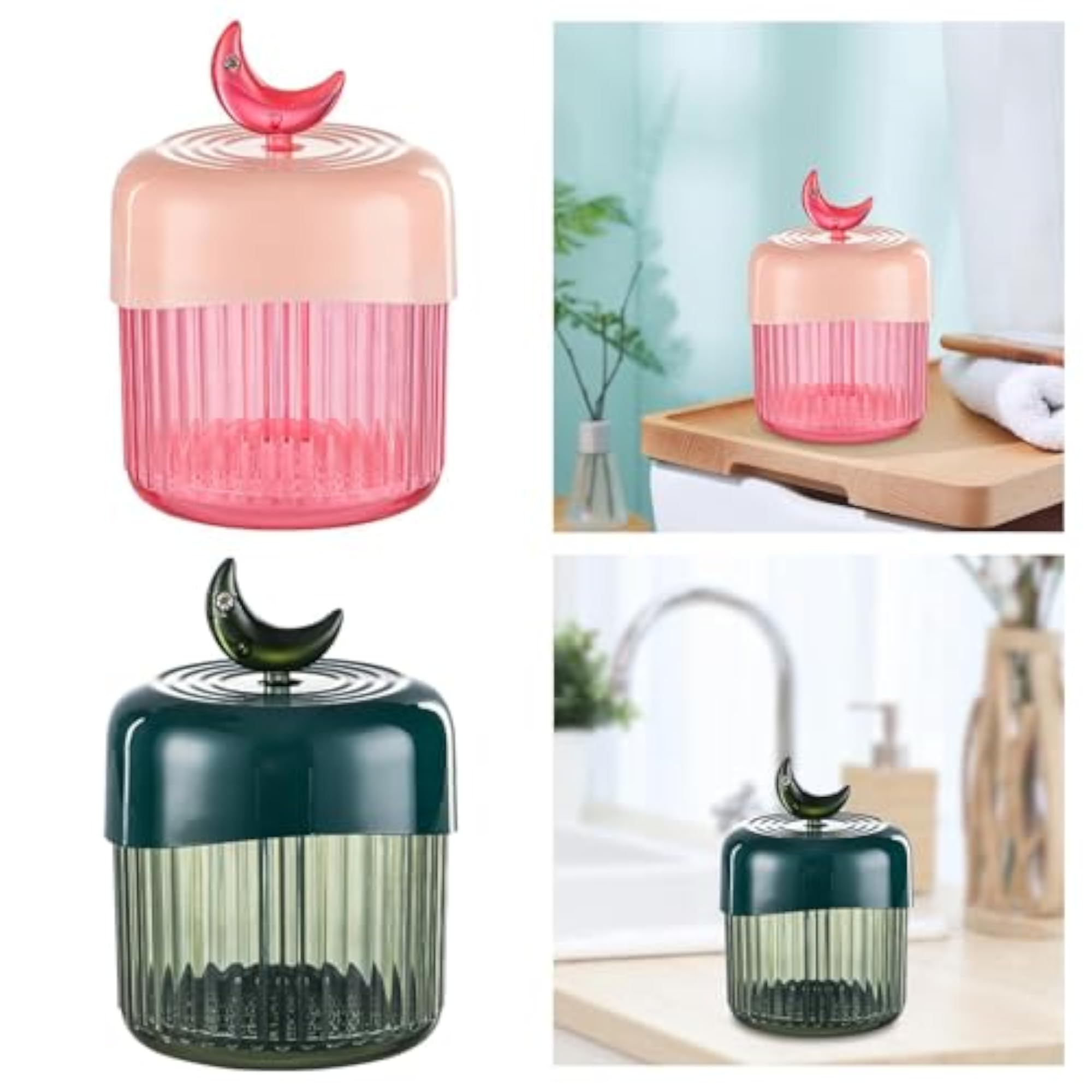 4x Refillable Face Wash Cup Set, Travel-Friendly Pink