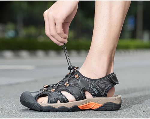 Mens Sports Sandals Outdoor Non-slip Hiking Summer Comfortable Beach Lightweight Closed Toe Water Shoes2