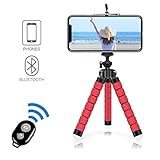 [Trípode Flexible]: palo autofoto 2 en 1 con trípode con control remoto Bluetooth (hasta 10 metros). Son súper flexibles, lo que le permite girar o doblar en diferentes formas para obtener el ángulo más deseado. Como ramas de árboles, rocas, botes, farolas y bicicletas, etc. Puede ponerlo en la superficie para imágenes de largo alcance para grabar sus momentos felices.
