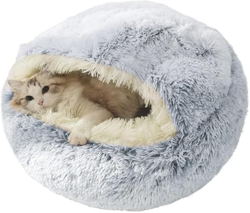 CokBlu 猫 ベッド 犬 ベッド 冬ドーム 猫ハウス 洗える ふわふわ 柔らかい 犬猫兼用 貝殻型 室内用 保温防寒 冬寒さ対策 ペットベッド ドーム 犬 猫用 グラデーション ペットベッド 猫 犬 クッション 猫 寝床 暖かい 滑り止め