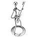 Small Iron Sculpture Metal Musician Player Collectible Figurine Hand Soldering Home Decor Art Iron Statue Crafts Gifts