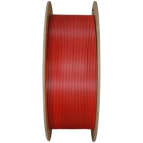 Image of Polymaker Dual Color Matte PLA Filament 1.75mm Black-Red, Coextrusion 1.75 PLA 3D Printer Filament 1kg - Experience a Unique Dichromatic Matte Finish with PolyTerra PLA 1.75mm (+ /- 0.03mm)