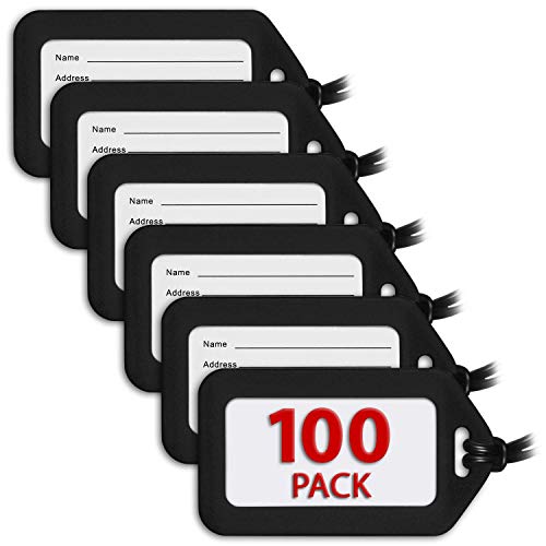 Mifflin-USA - Luggage Tags - Black, 100 PK - Bag Tag...