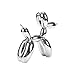 GTP Balloon Dog Figurine Statue Home Decor - Silver Metallic - Small Size