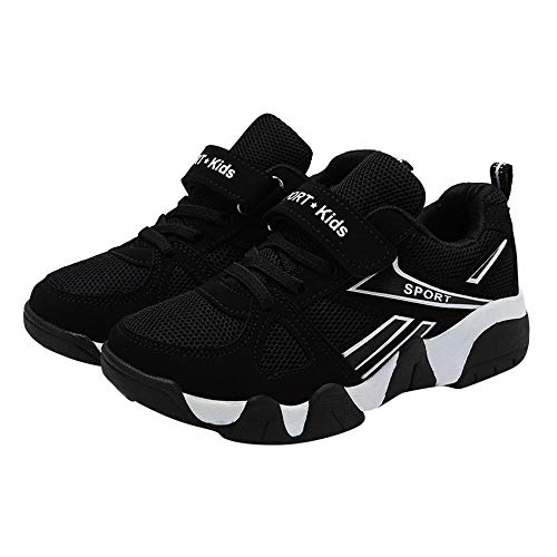 Image of Hopscotch Boys Mesh and PU Text Print Athletic Shoes in White Color