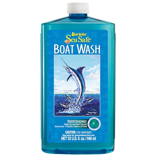 STAR BRITE Sea Safe Boat Wash Super Concentrated Formula Gently Removes Dirt Grime and Salt Without Stripping Wax or Polish Designed for Use on All Boat Surfaces