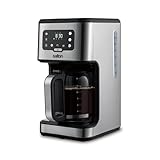 Salton Stainless Steel Digital Coffee Maker – 14 Cup | Hot & Iced Coffee Modes | 24-Hour Timer | LED Touchscreen Display | Reusable Filter | Anti-Drip Function | Keep Warm Plate | Proudly Canadian