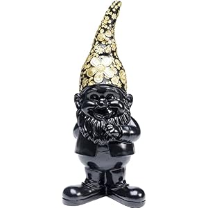 Kare Design Zwerg Standing Gold/Schwarz Gartenzwerg