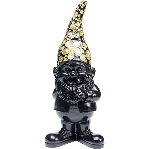 Kare Design Zwerg Standing Gold/Schwarz Gartenzwerg