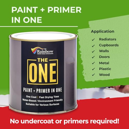 THE ONE All-In-One Paint & Primer - Red Satin, 250 ml | Multi-Surface 1 Coat Formula | Easy Indoor & Outdoor Decorating for Home & Garden Walls, Floors & Furniture | Durable, Water-Based & Low VOC