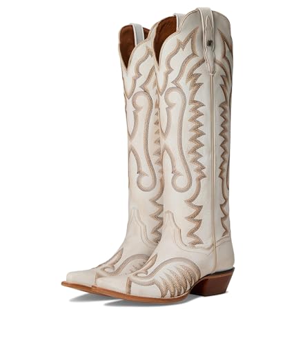 Image of Dan Post Boots Womens Josie Embroidered Snip Toe Zippered Casual Boots Mid Calf Low Heel 1-2 inch - White