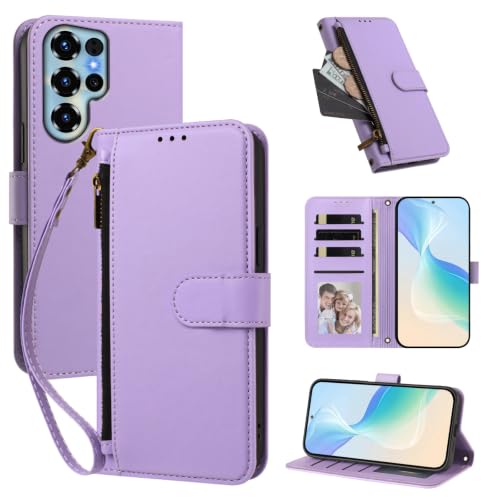 �P�[�X�J�o�[ �Ή��@�� for Doogee Note 56X / Note 56X Pro�y�E�H���b�g�i�t�@�X�i�[�������X�g�X�g���b�v�t���j�A�J�[�h�X���b�g4�{��������1�A�}�O�l�b�g���X�^���h�@�\�zPurple