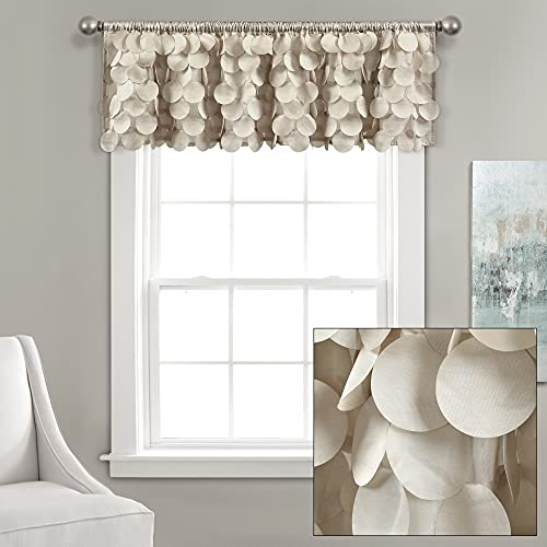 Lush Decor Gigi Window Curtain Valance, 14" Long X 70" Wide, Wheat #TOP7