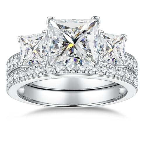 MystiqueMark Princess Cut Moissanite Set