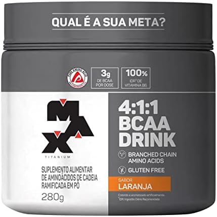Max Titanium 4:1:1 Bcaa Drink (280G) - Sabor Laranja