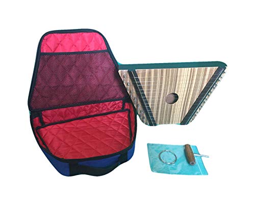 15 Strings Lap harp, Rosewood with Free Strings, Free Tuning Key and Free Carrying Bag Brown