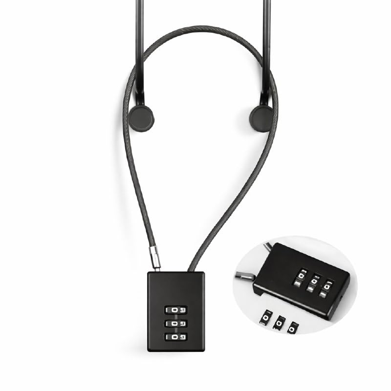 Image of Mart TSA Approved 3 Digit Combination Cable Lock for Travel Luggage Anti Theft Protection for Electric Cars