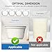 SOPHICO Organizer for Fridge, 4 Capacity Sliders for Refrigerator, Yogurt Holder With Adhesive Tapes for 3.75 Inch Greek and Vegan Yogurt (Transparent, 1 Pack)