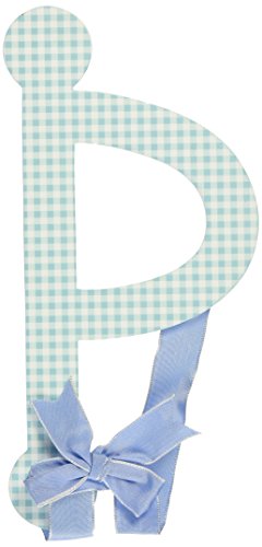 Image of Lower Case Letter d, Blue Gingham