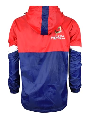 Image of SCREENSHOT Mens Streetwear Windbreaker Jacket - Lightweight Graphic Hoodie, Graffiti Hip Hop Urban Fashion Pullover Top
