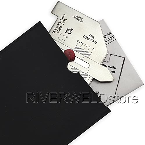 Riverweld Fillet Weld Butt Weld Automatic Weld Size Welding Gauge Metric Stainless Steel Inspection Gauge #TOP3