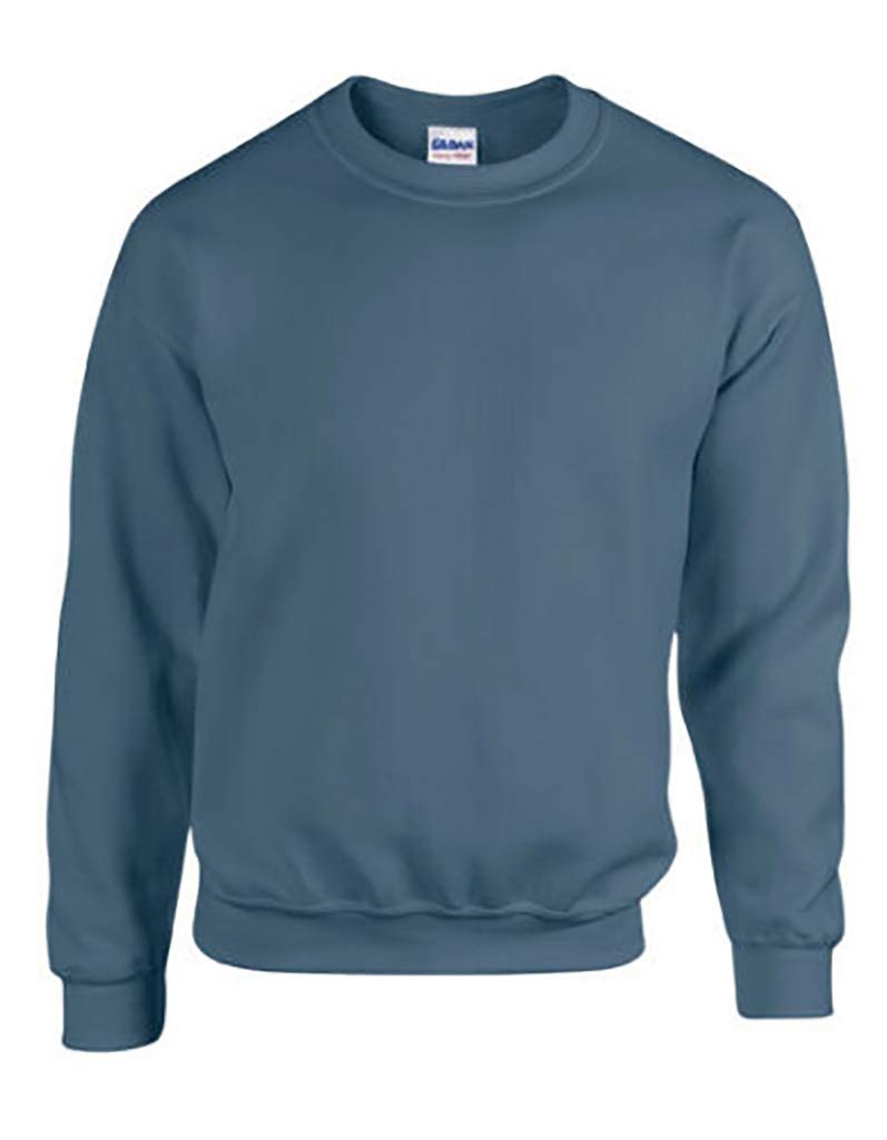 Gildan Men's Indigo-Blue Sweatshirt Adult 50/50. Crew Neck Sweat/18000, Indigo, 2XL