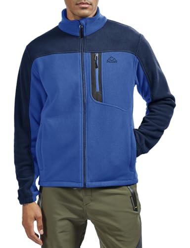 Image of TBMPOY Men's Fleece Jackets Lightweight Full-Zip Fall Jacket Warm Winter Coats Outdoor Hiking with Pockets