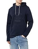 Langärmlig mit Kapuze TOM TAILOR Herren Hoodie Sweatshirt mit Logo-Print 1035624, 10668 - sky captain blue, XXL
