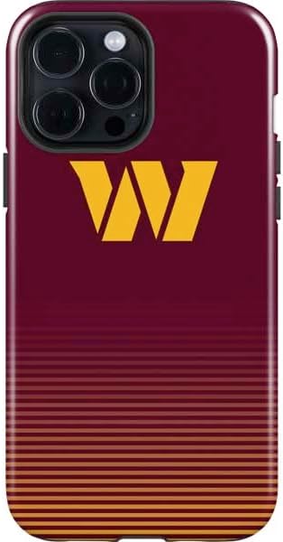 Skinit Impact Phone Case Compatible with iPhone 15 Pro Max - Officially Licensed NFL Washington Commanders Black and White Design